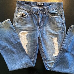 Black Premium 32W 32L Low Rise Boot Jeans